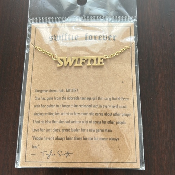 Swiftie Forever ‘Swiftie’ and ‘Midnights’ Gold Plated Necklaces NEW - Picture 4 of 9